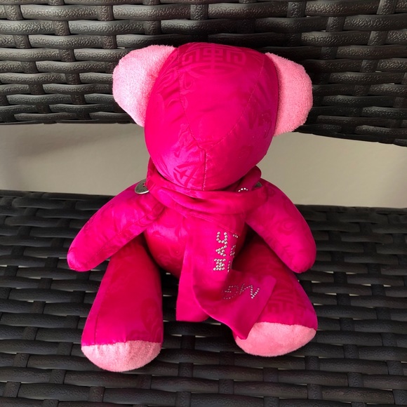 mgm grand hotel neon bright pink teddy bear toy